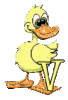 GIF animado (28963) Letra v patito