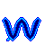 GIF animado (27454) Letra w azul