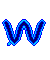 Imagen GIF de Letra w azul animado