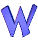 GIF animado (27703) Letra w azul