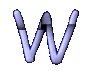 GIF animado (27862) Letra w azul