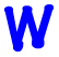 GIF animado (27962) Letra w azul