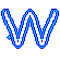 GIF animado (27455) Letra w azul mayuscula