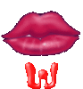 GIF animado (26351) Letra w besos