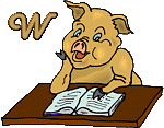 GIF animado (29260) Letra w cerdo