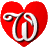 GIF animado (26944) Letra w corazon latiendo