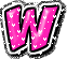 GIF animado (26557) Letra w corazoncitos rosas