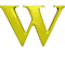 GIF animado (25467) Letra w d amarilla