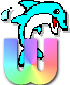 GIF animado (29359) Letra w delfin