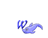 GIF animado (29450) Letra w delfin