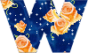 GIF animado (28194) Letra w estrellas rosas mayuscula