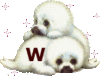 GIF animado (29591) Letra w foquitas