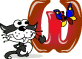 GIF animado (29810) Letra w gato
