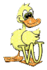 GIF animado (28964) Letra w patito