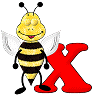 GIF animado (28613) Letra x abeja