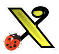 GIF animado (25628) Letra x amarilla con mariquita
