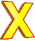 GIF animado (25737) Letra x amarilla roja