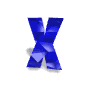 GIF animado (27591) Letra x azul