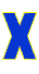 GIF animado (27617) Letra x azul