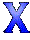 GIF animado (28260) Letra x azul anil