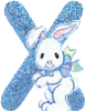GIF animado (29386) Letra x conejito