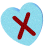 GIF animado (26760) Letra x corazon caramelo