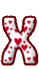 GIF animado (26469) Letra x corazoncitos colores