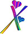GIF animado (26796) Letra x corazones colores