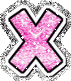 GIF animado (27012) Letra x corazones rosa