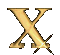 GIF animado (25789) Letra x dorada