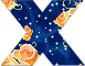 Imagen GIF de Letra x estrellas rosas mayuscula animado