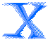 GIF animado (28144) Letra x mayuscula azul