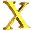GIF animado (26127) Letra x oro