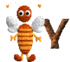 GIF animado (28704) Letra y abejita