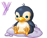 GIF animado (29045) Letra y pinguino