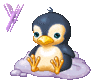 GIF animado (29045) Letra y pinguino