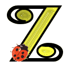 GIF animado (25633) Letra z amarilla mayuscula mariquita