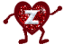 GIF animado (26736) Letra z corazon brazos