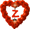 GIF animado (26886) Letra z corazon flores