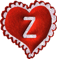 GIF animado (26988) Letra z corazon rojo
