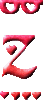 GIF animado (26533) Letra z corazoncitos romanticos