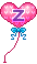 GIF animado (27102) Letra z globos romanticos