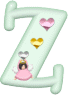 GIF animado (27206) Letra z romantica corazoncitos