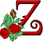 GIF animado (27310) Letra z romantica rosas rojas