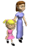 GIF animado (22388) Madre hija caminando