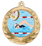 GIF animado (16237) Medalla natacion