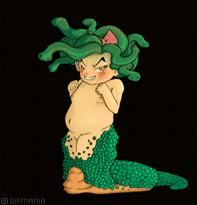 Imagen GIF de Medusa bebe animado