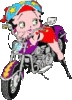 GIF animado (17329) Motocicleta betty boop