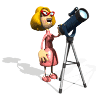 GIF animado (21568) Mujer mirando telescopio