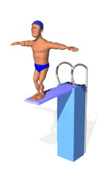 GIF animado (16274) Nadador trampolin